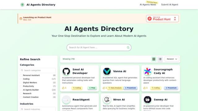 AI Agents Directory screenshot thumbnail