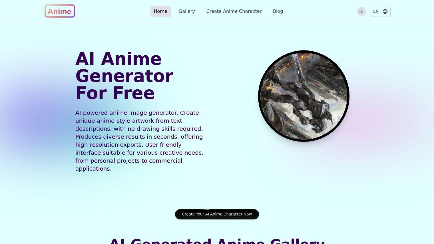 AI Anime Generator screenshot thumbnail