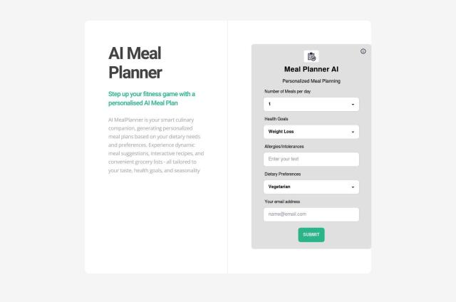 AI Meal Planner full screenshot