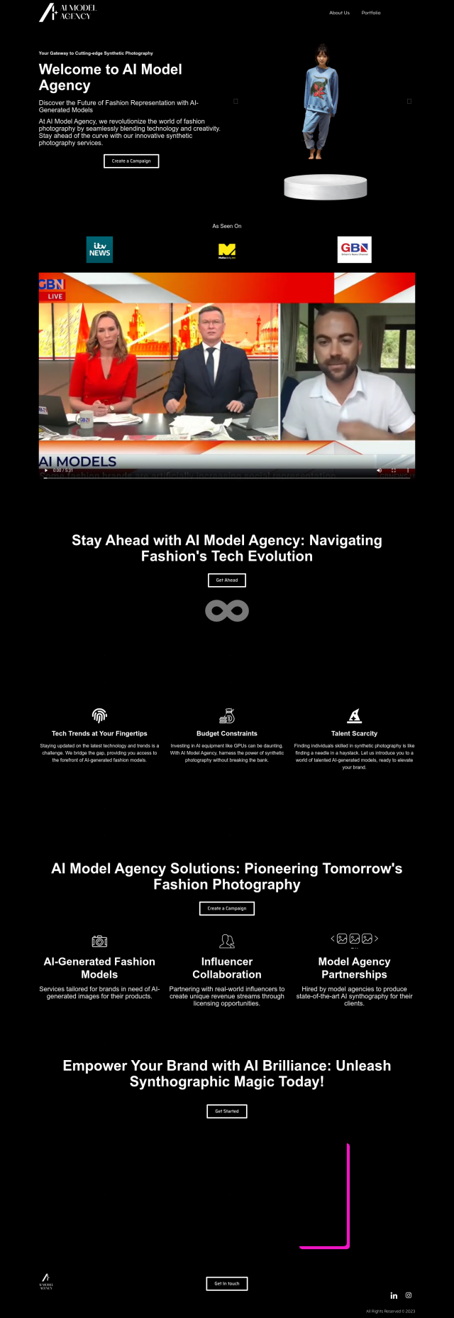 AI Model Agency full screenshot