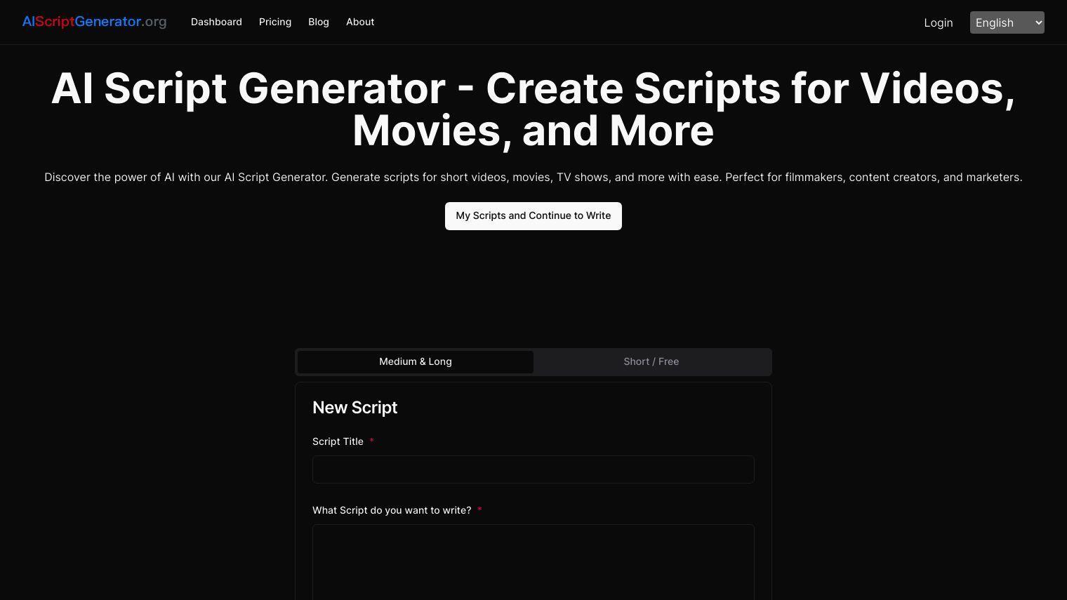 AI Script Generator screenshot thumbnail