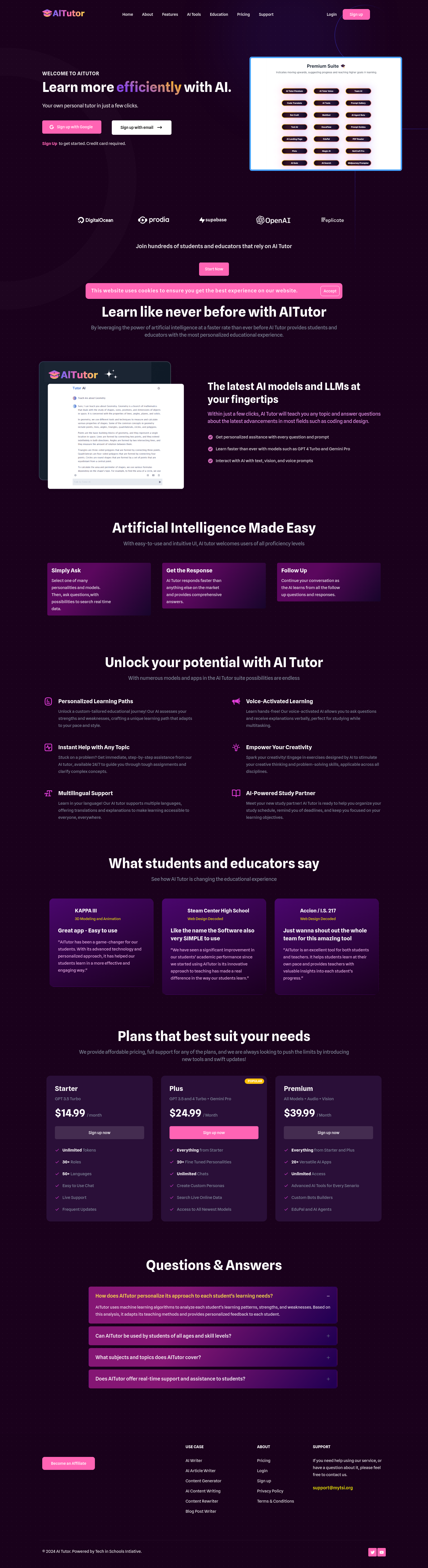 AI Tutor full screenshot