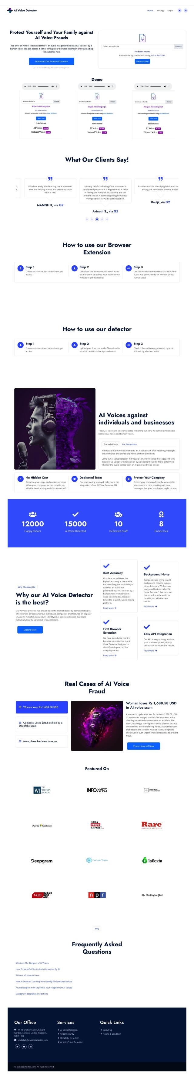 AI Voice Detector full screenshot