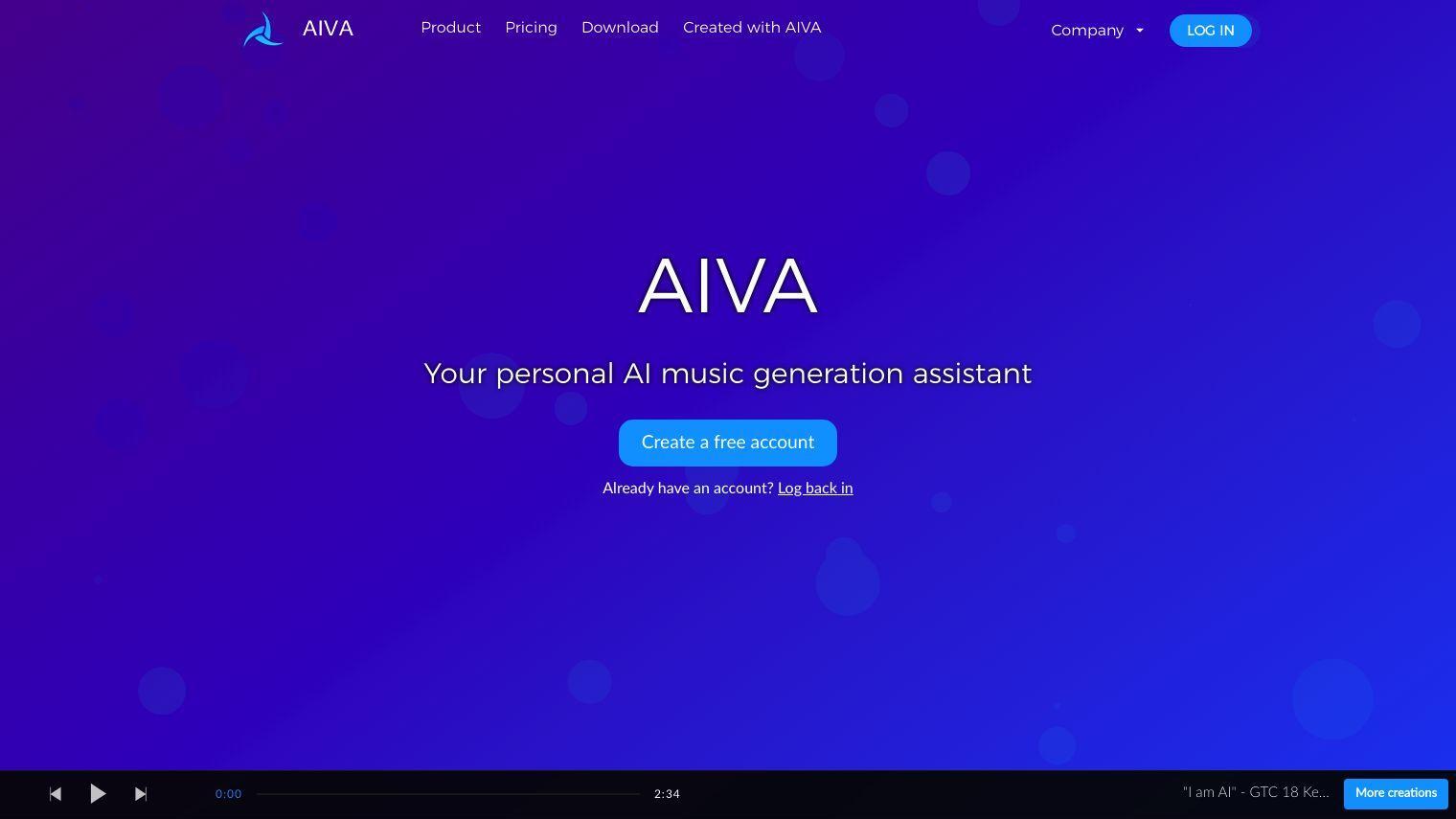 AIVA screenshot thumbnail