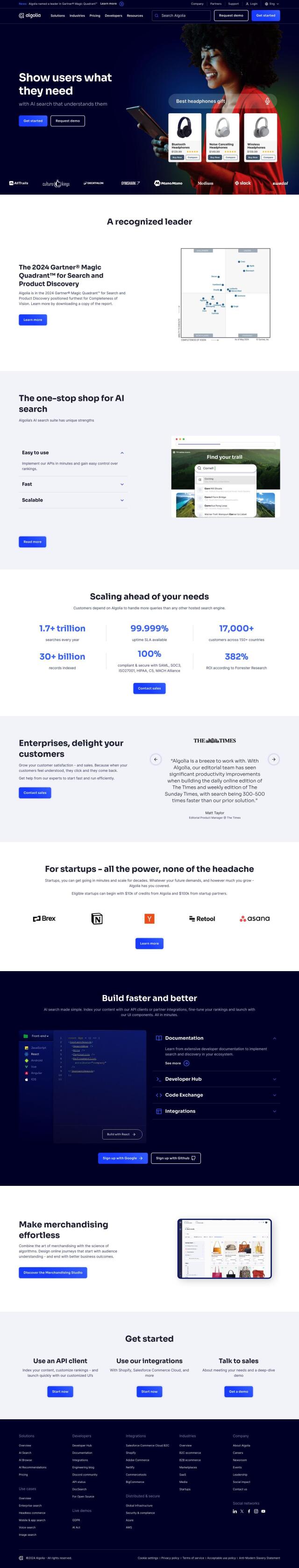 Algolia full screenshot