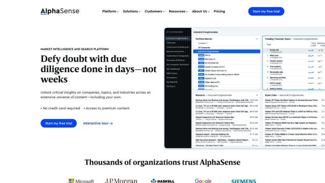 AlphaSense screenshot thumbnail