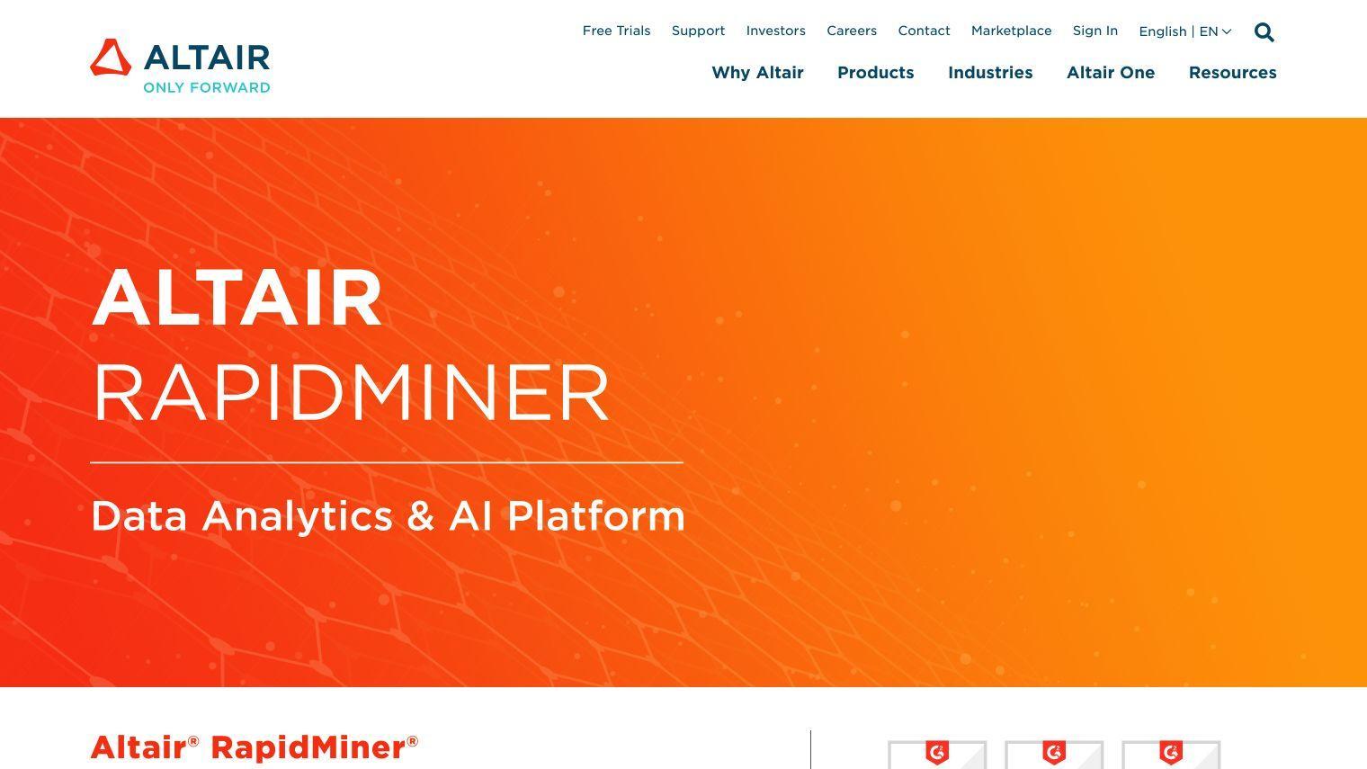 Altair RapidMiner screenshot thumbnail