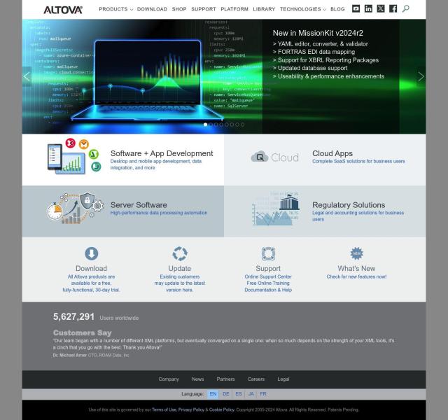 Altova full screenshot