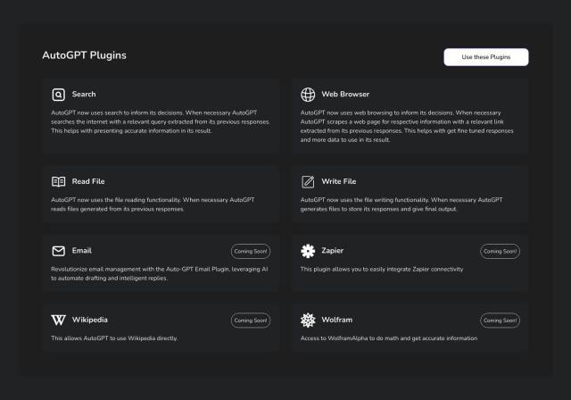 AutoGPT Plugins full screenshot