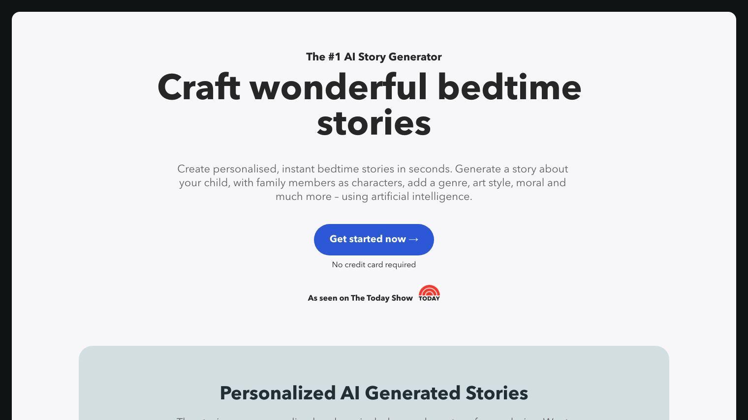 Bedtimestory.ai screenshot thumbnail