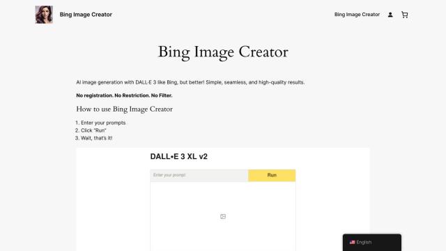 Bing Image Creator screenshot thumbnail