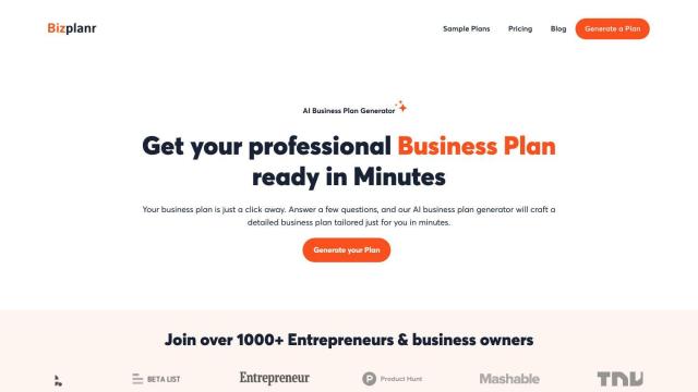 Bizplanr screenshot thumbnail