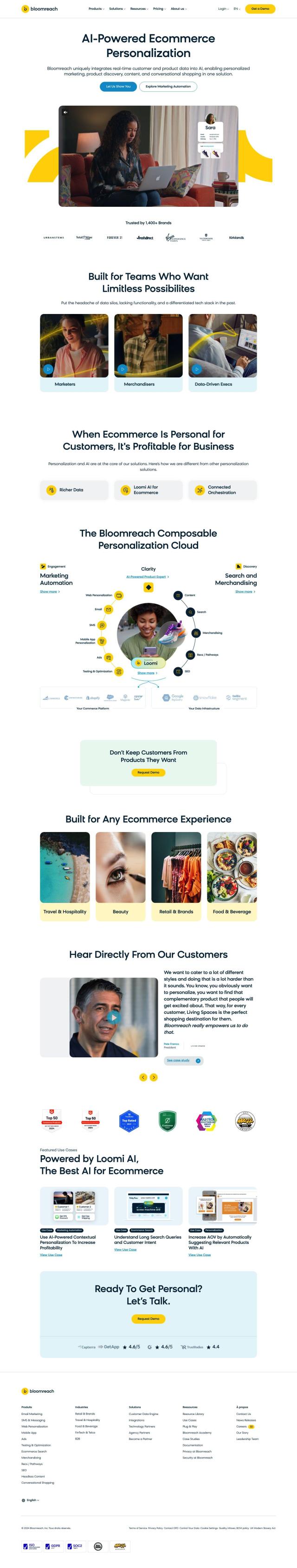 Bloomreach full screenshot