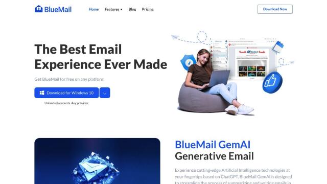 BlueMail screenshot thumbnail