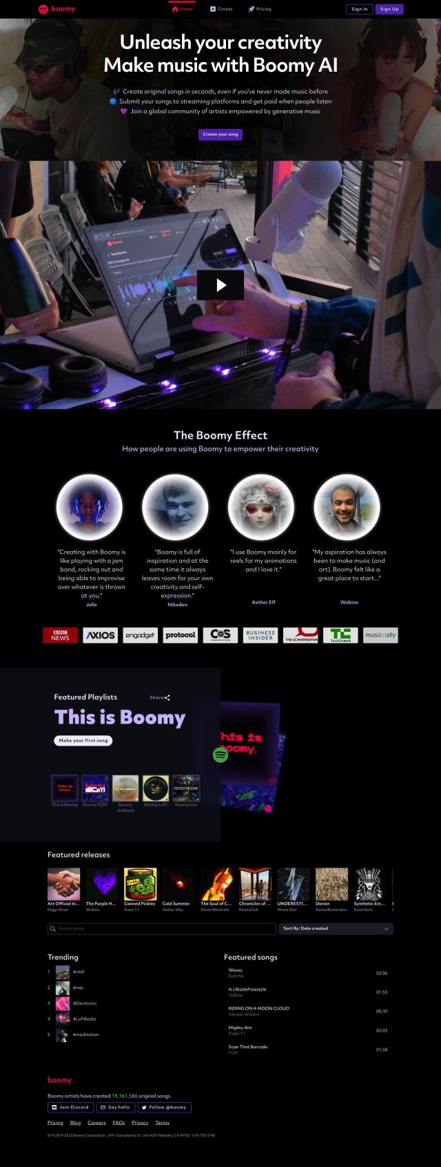 Boomy full screenshot