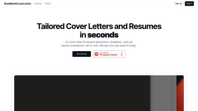 BuildMeACoverLetter screenshot thumbnail