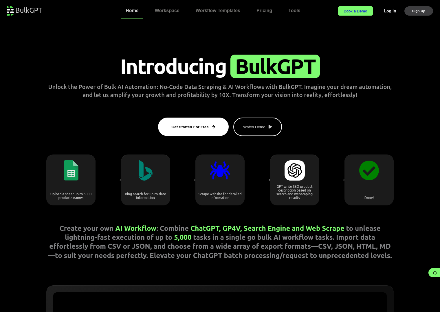 BulkGPT full screenshot