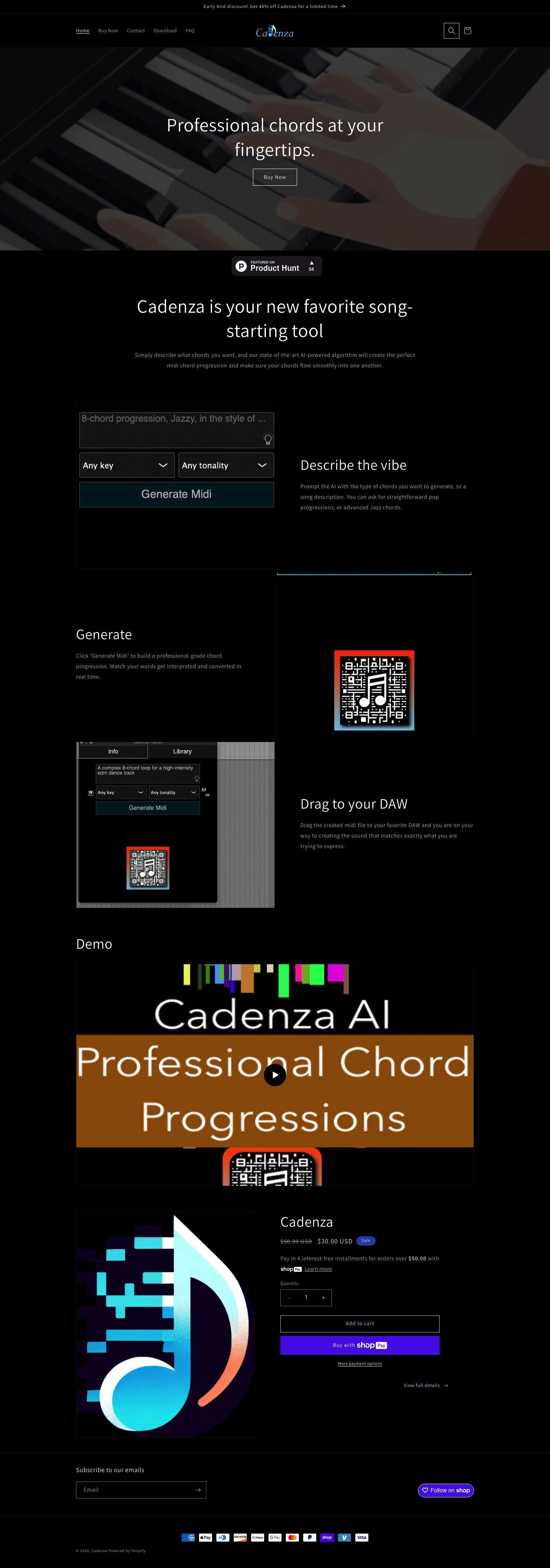 Cadenza full screenshot