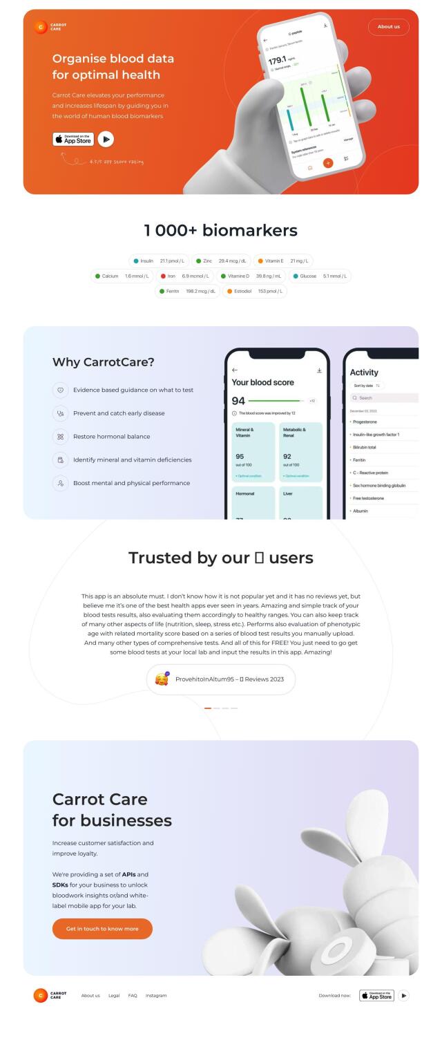 Carrot Care full screenshot