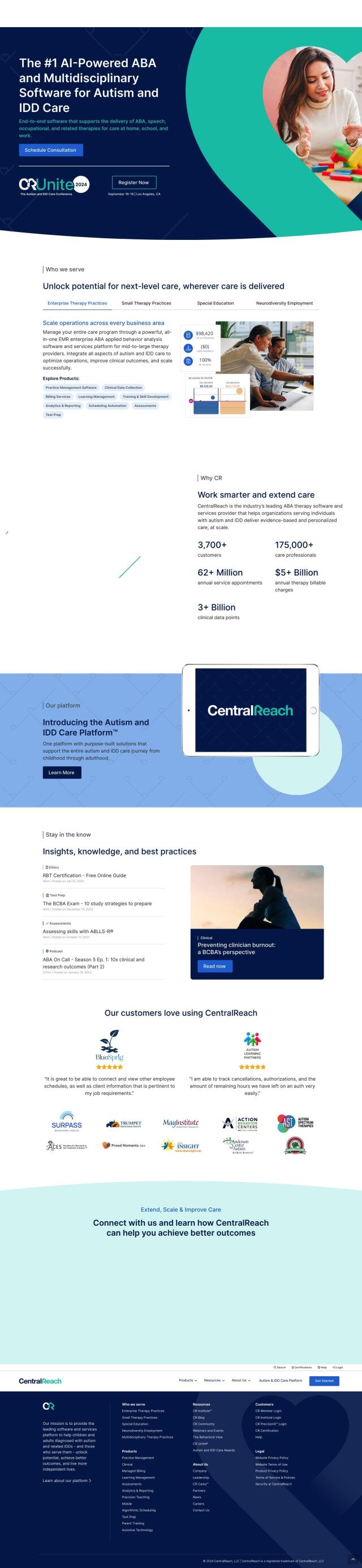 CentralReach full screenshot