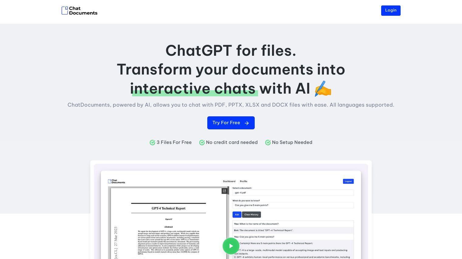 ChatDocuments screenshot thumbnail