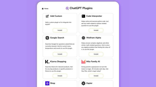 ChatGPT Plugins screenshot thumbnail