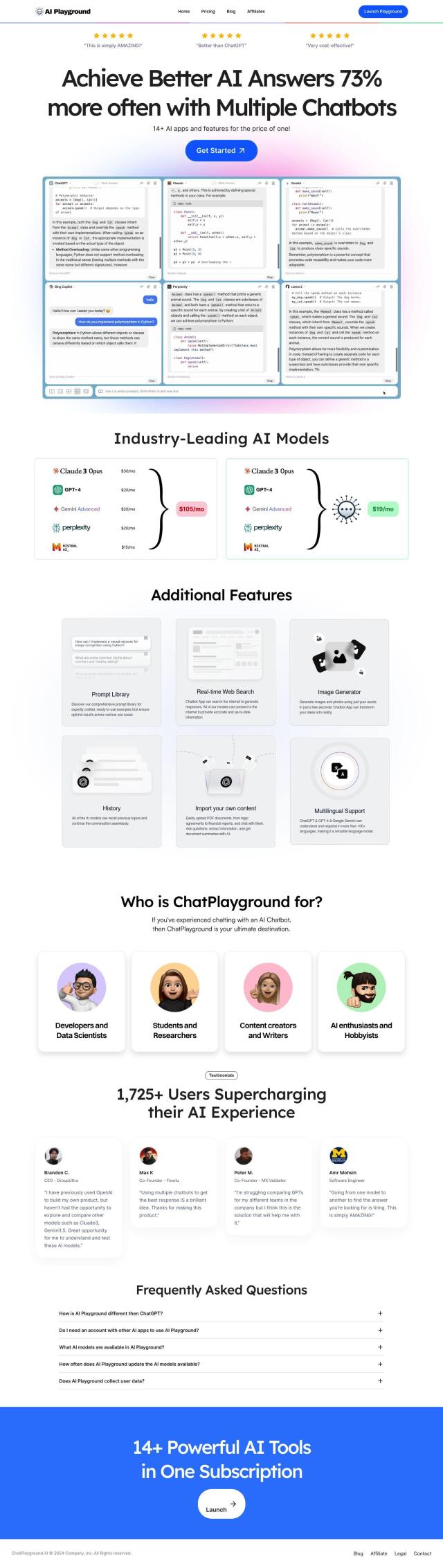 ChatPlayground full screenshot