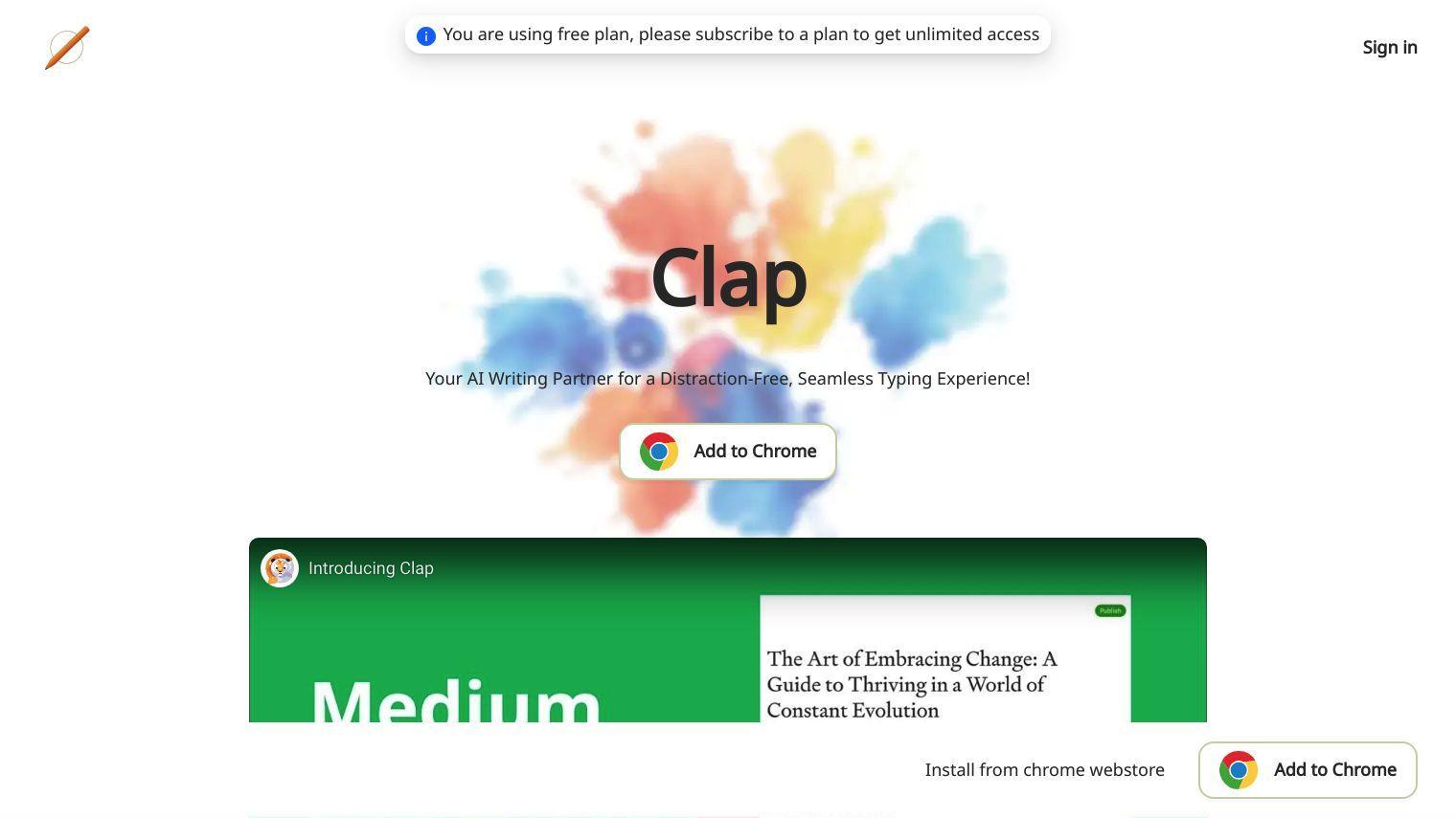 Clap screenshot thumbnail