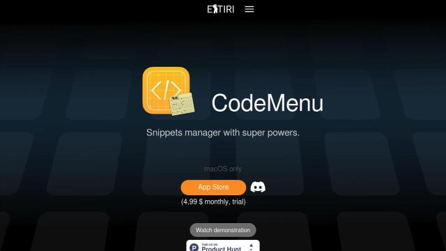 CodeMenu screenshot thumbnail