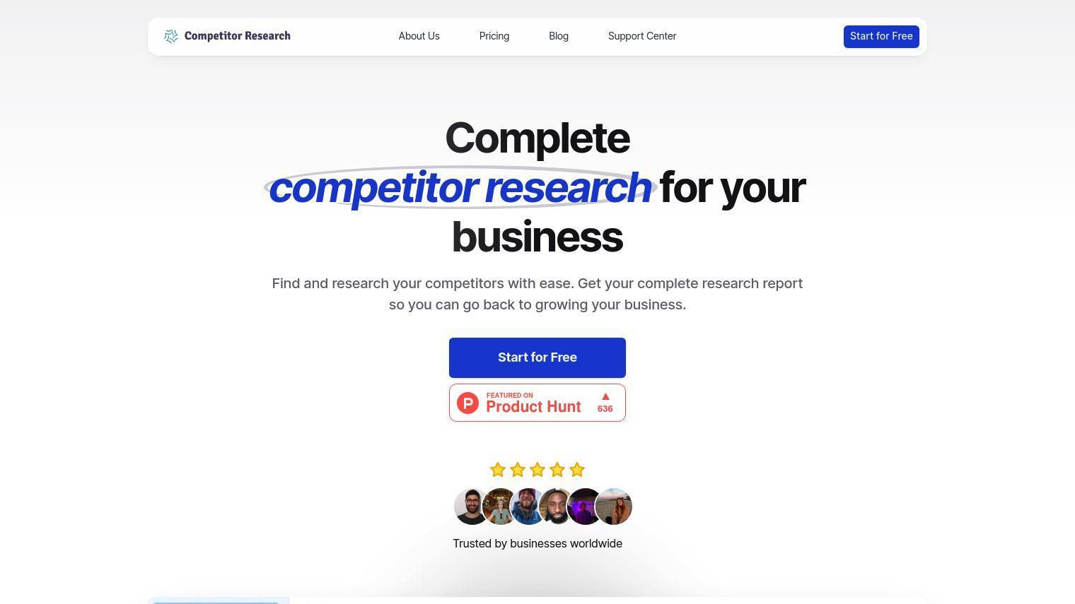 Competitor Research screenshot thumbnail