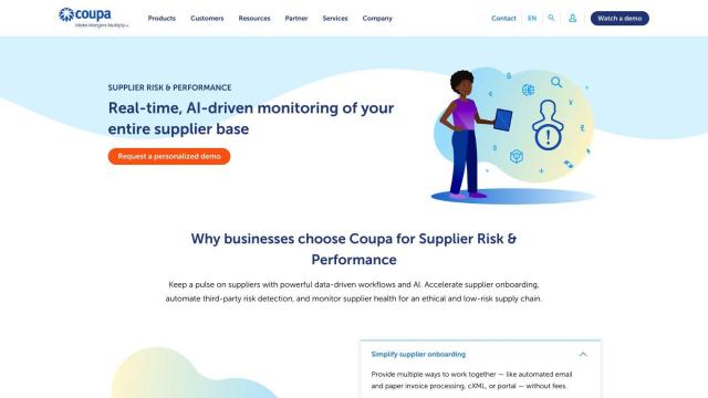 Coupa Supplier Management screenshot thumbnail