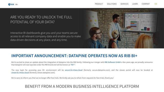 datapine (RIB BI+) screenshot thumbnail
