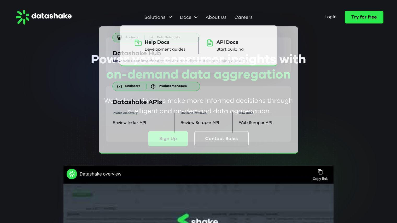 Datashake screenshot thumbnail