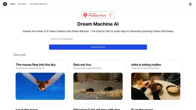 Dream Machine AI screenshot thumbnail