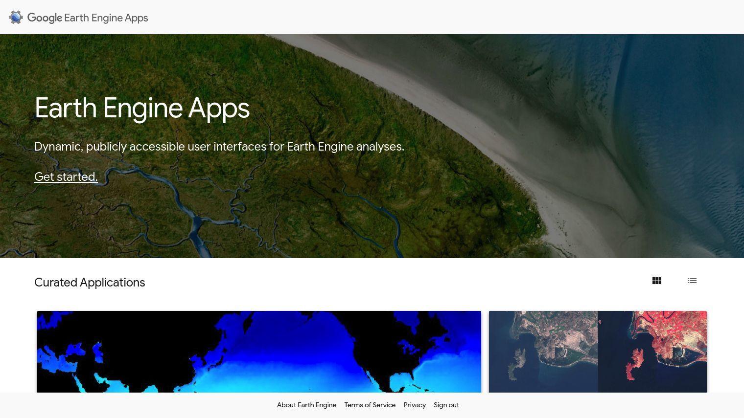 Earth Engine Apps screenshot thumbnail