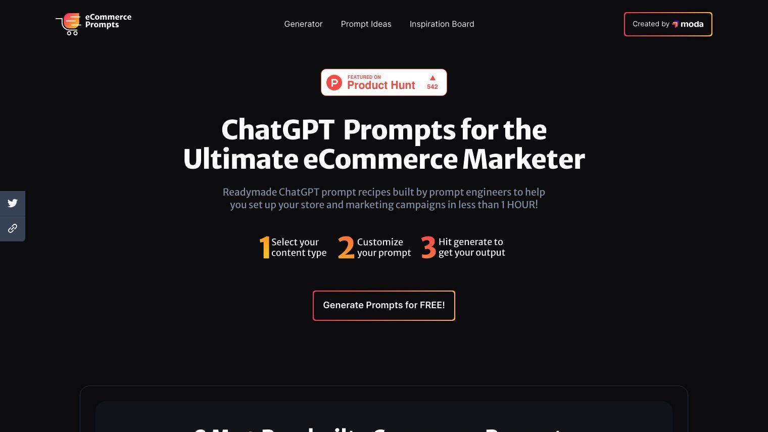 eCommerce ChatGPT Prompts screenshot thumbnail