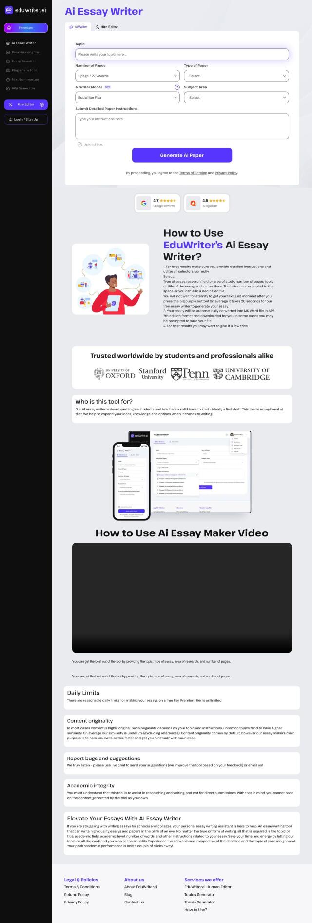 EduWriter full screenshot