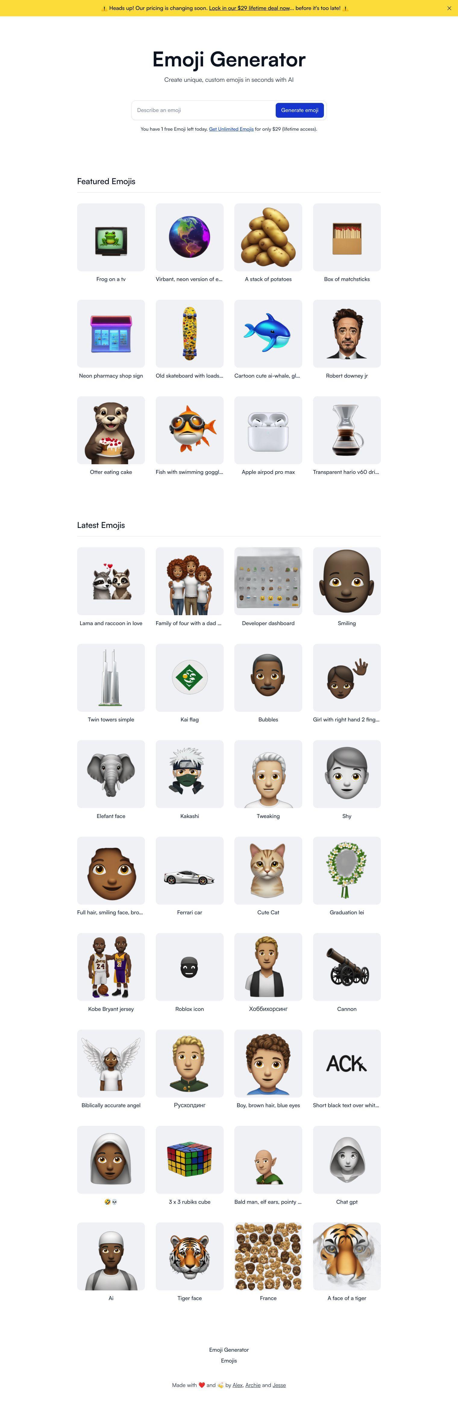 Emoji Generator full screenshot