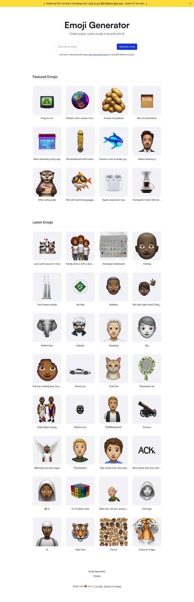 Emoji Generator full screenshot