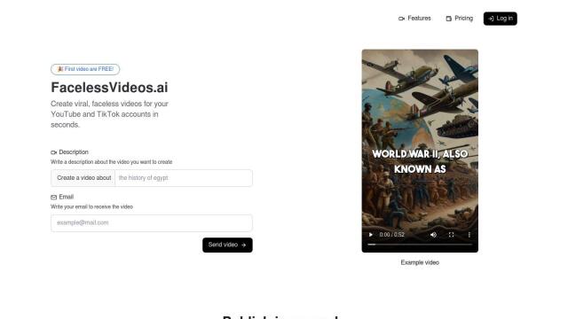 FacelessVideos.ai screenshot thumbnail