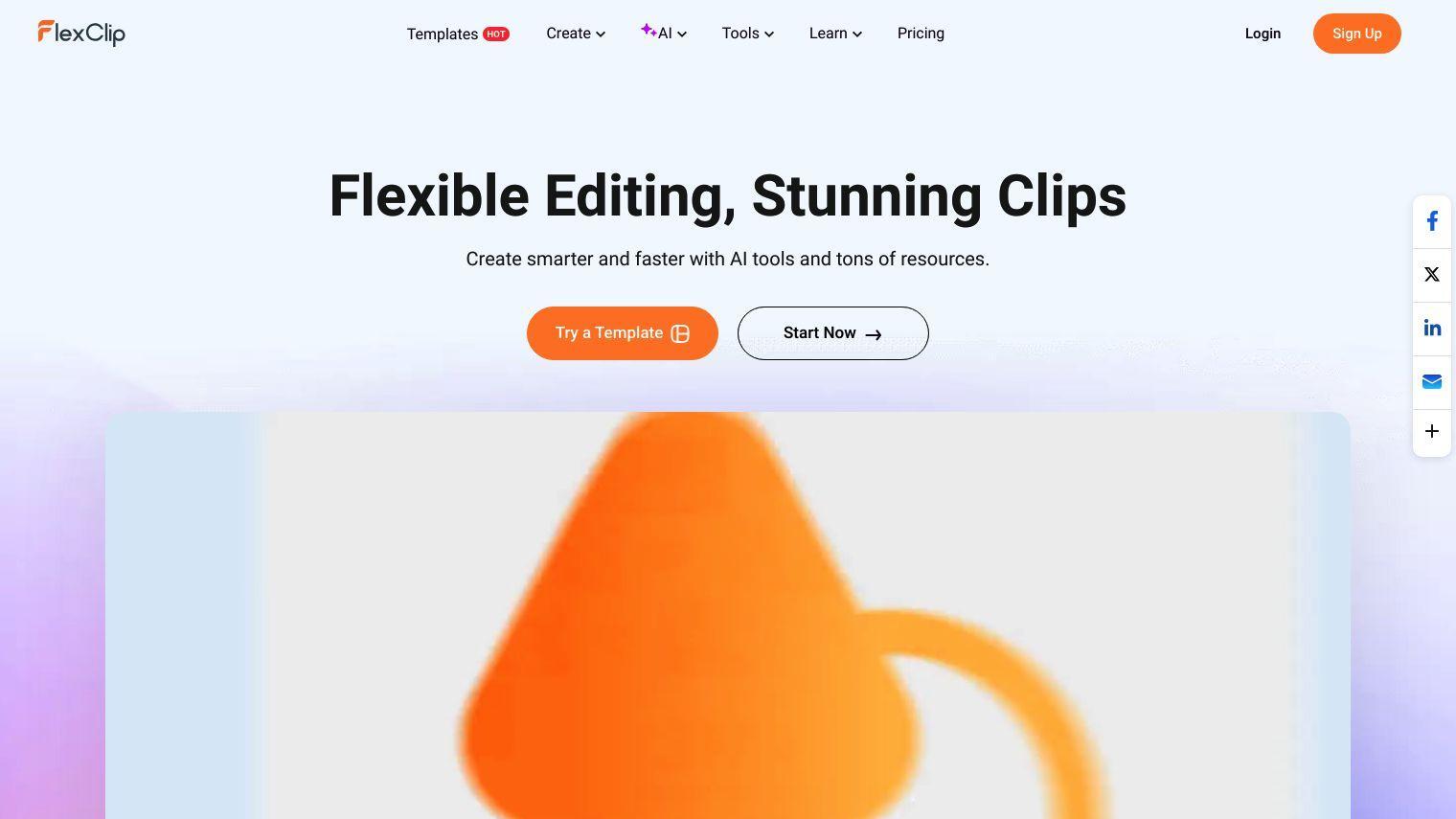 FlexClip screenshot thumbnail