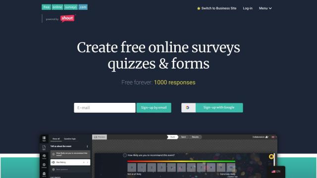 FreeOnlineSurveys screenshot thumbnail