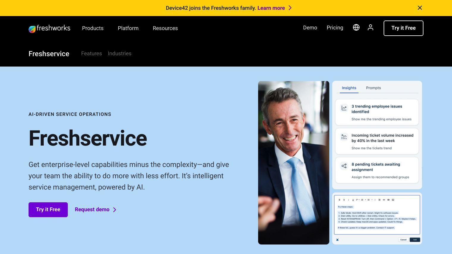 Freshservice screenshot thumbnail