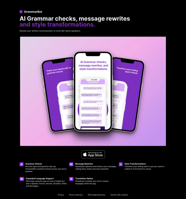 GrammarBot full screenshot