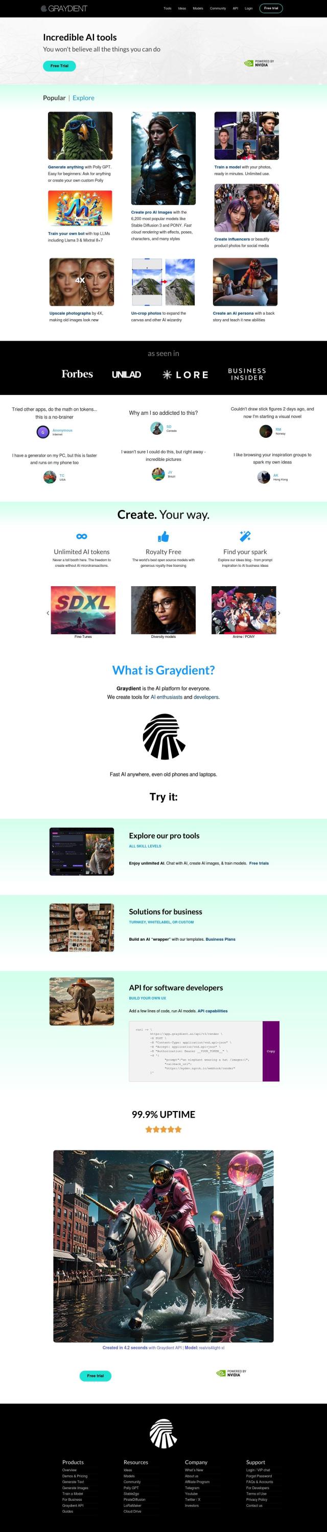 Graydient AI full screenshot