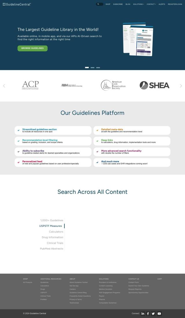 Guideline Central full screenshot