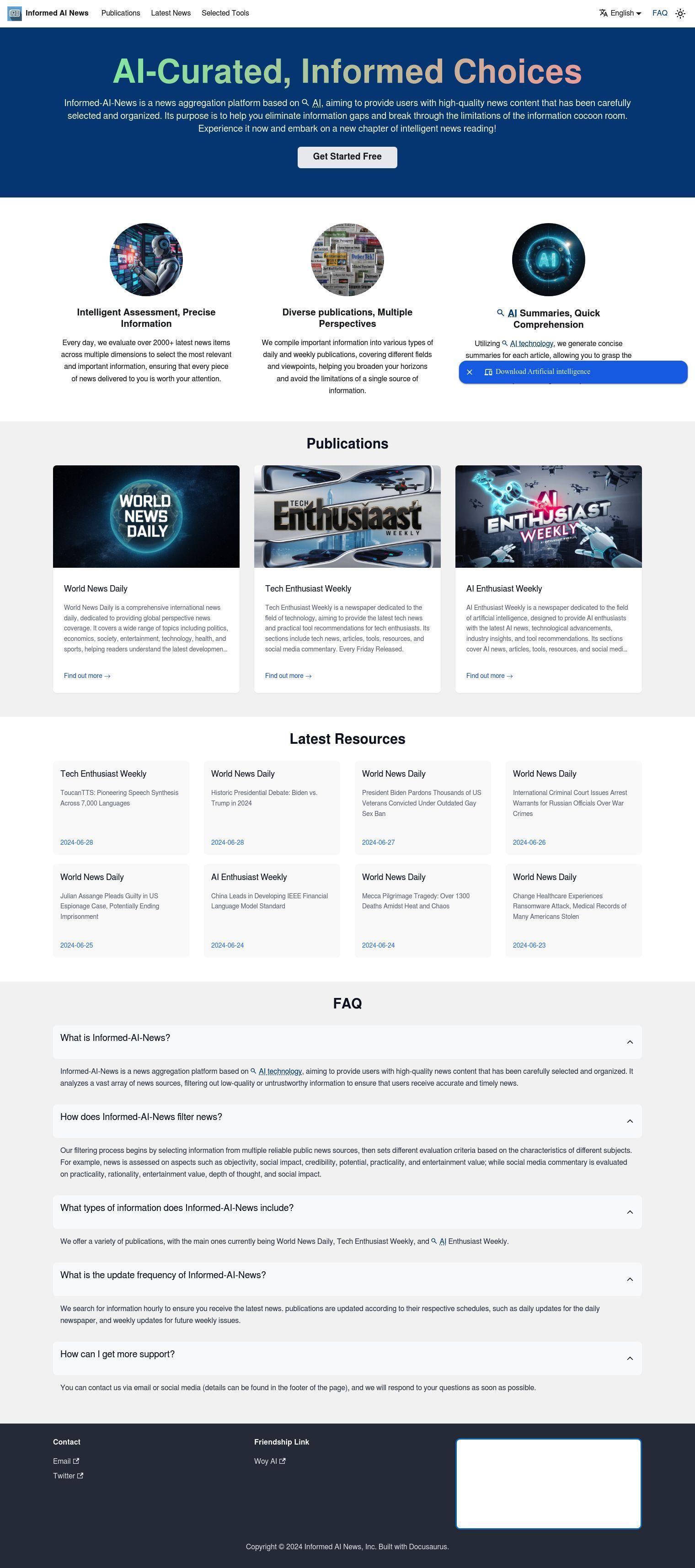 Informed-AI-News full screenshot