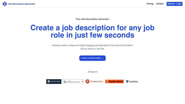 Job Description Generator screenshot thumbnail