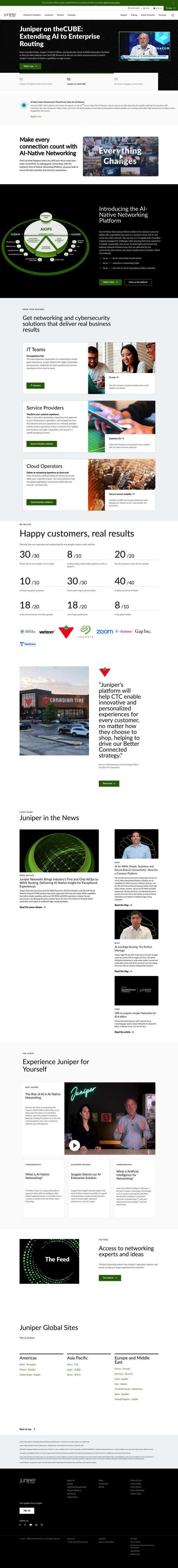 Juniper Networks full screenshot