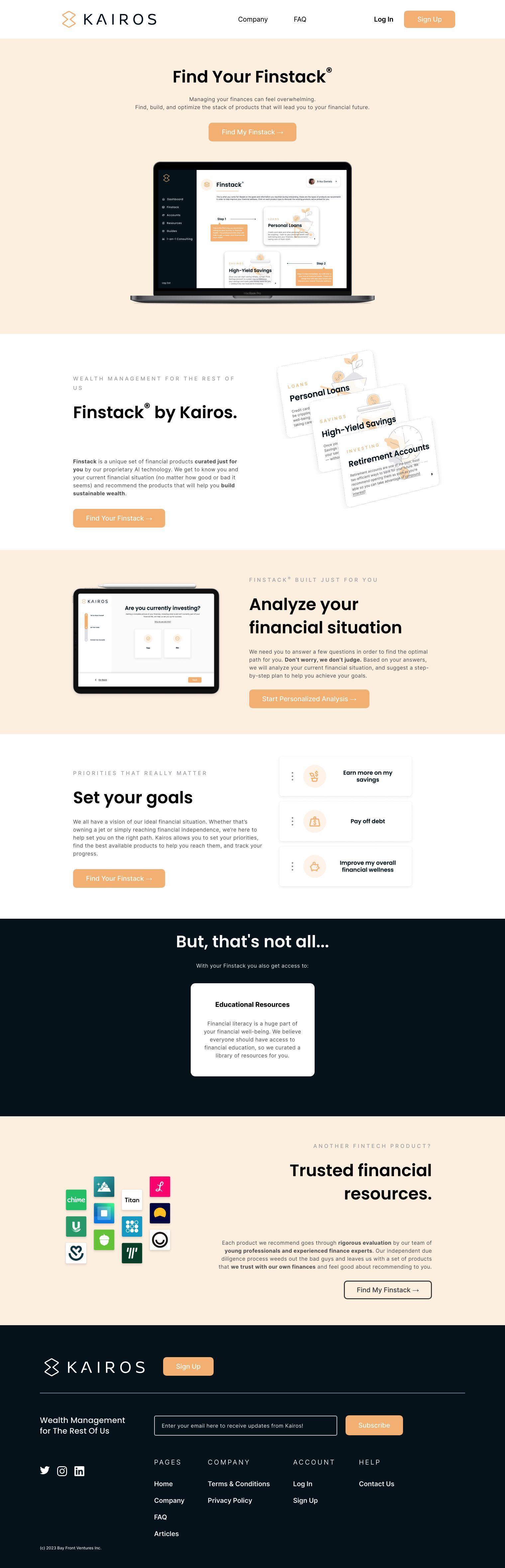 Kairos Financial full screenshot